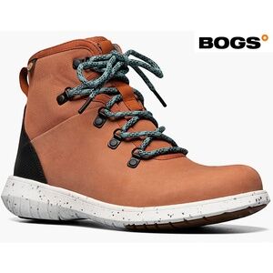 BOGS WOMEN NIB JANIPER HIKER PAPRIKA WATERPROOF LEATHER HI-TOP BOOT. SIZE 9.5M